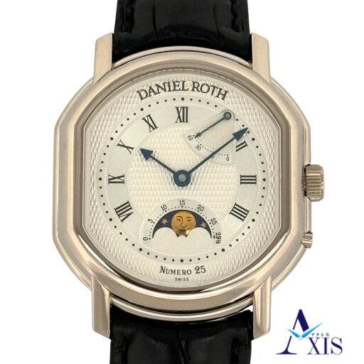 DANIEL ROTH ダニエルロート 2000年記念 世界限定50本 ムーンフェイズ パワーリザーブ 0357BCSL 腕時計 ホワイトゴールド 手巻き シルバー文字盤【中古】 メンズ DANIEL ROTH ダニエルロート 2000年記念 世界限定50本 ムーンフェイズ パワーリザーブ 0357BCSL 腕時計 ホワイトゴールド 手巻き シルバー文字盤【中古】 メンズ