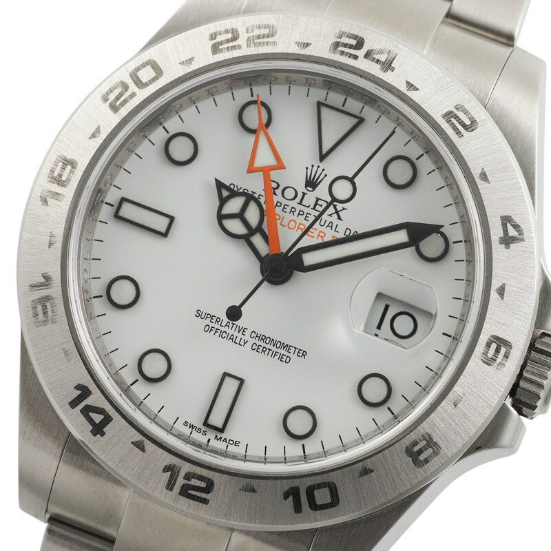 ROLEX ロレックス エクスプローラーII 216570 【希少】エラーベゼル メンズ 腕時計
