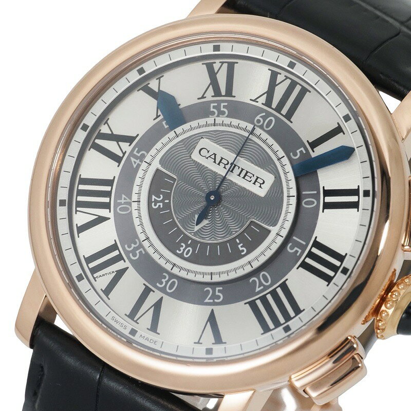 銀座アクシス Ginza AxisのCARTIER カルティエ ロトンド ドゥ カルティエ セントラルクロノグラフ W1555951 腕時計 ピンクゴールド 手巻き シルバー / グレー文字盤 メンズ｜アングル2