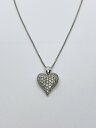 【卸価格!!】silver925 ネックレス ハートモチーフ ラインストーン シルバー925 レディースアクセサリー