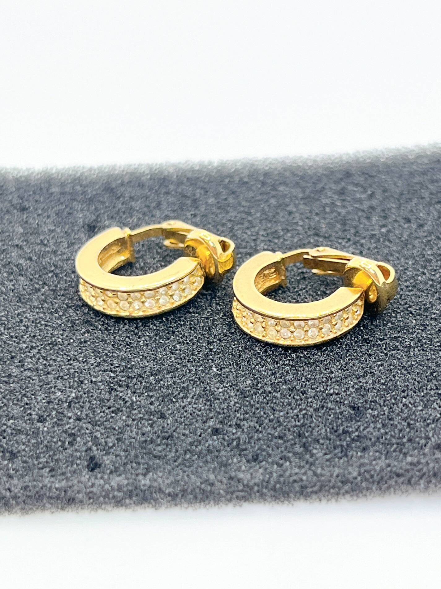 【卸価格!!】ChristianDior/クリスチャンディオール　イヤリング　ゴールド　ラインストーン　ヴィンテ..