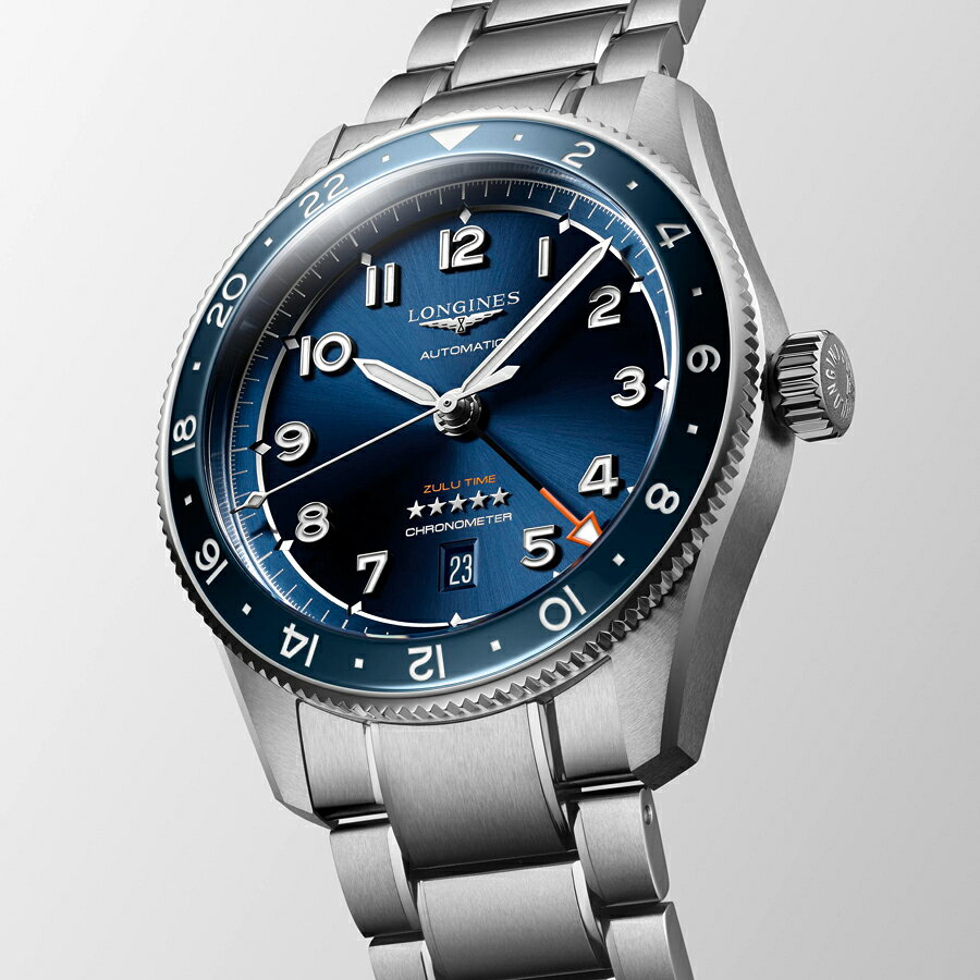 【ご購入特典つき】ロンジン LONGINES スピリット Zulu Time 42mm 自動巻 COSC認定クロノメーター L38124936