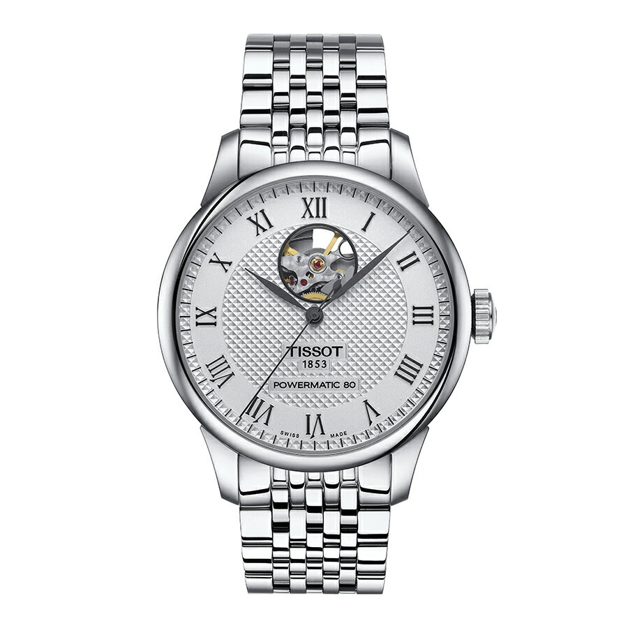 8/1価格改定【ご購入特典つき】ティソ TISSOT 腕時計 メンズ ルロックル パワーマティック80 オープンハート 自動巻 T0064071103302 正規品