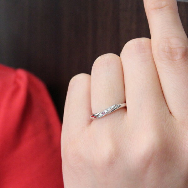 結婚指輪 ペア ピンクダイヤ マリッジリング ...の紹介画像3