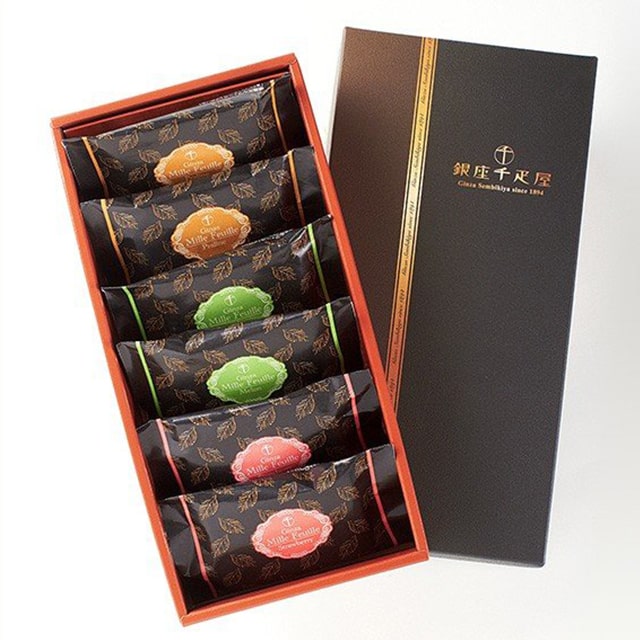 大感謝祭ポイント10倍〜 お歳暮 冬ギフト クリスマス 2025 焼き菓子 洋菓子 チョコレート チョコ ミルフィーユ お菓子 スイーツ 贈り物 ギフト 千疋屋 パティスリー銀座千疋屋 【冬季限定】銀座ミルフィーユ6個［のし不可］［翌日配達］［手提袋付］ 2
