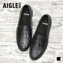 【SALE／30%OFF】AIGLE エーグル ローファー ラバー レディース 晴雨兼用 ブラック 防水 耐久性 全天候対応 銀座ワシントン WASH ウォッシュ