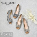 WASHINGTON コルクヒールオープントゥパンプス