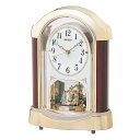 SEIKO CLOCK セイコー クロック BY237G 置き時計 スタンダード 電波時計 ツイン・パ ターミナリア 茶 木地