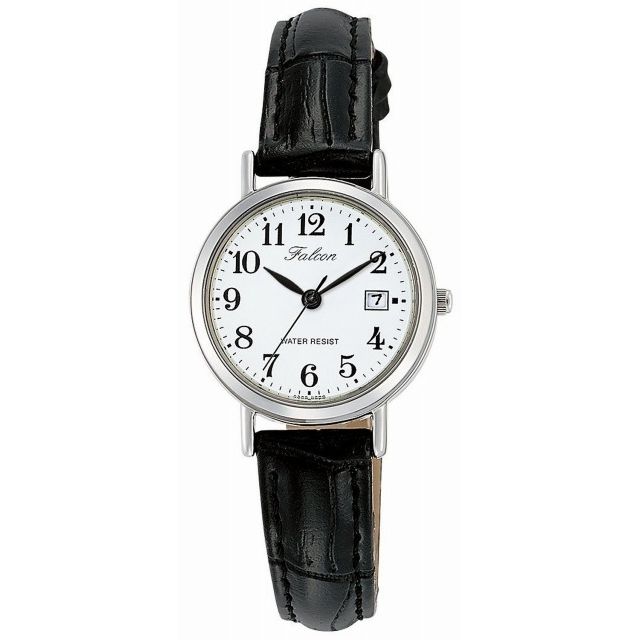 【5%OFFクーポン 11月21日(金)9:59迄】Q&Q キューアンドキュー 腕時計 ウォッチ Falcon ファルコン アナログ 革ベルト ホワイト D023-304 レディース[メール便 日時指定代引不可]