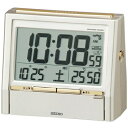 【5月1日ワンダフルデー最大1000円OFFクーポン】SEIKO CLOCK セイコー クロック DA206G 目覚まし時計デジタル TALK LINER トークライナー 電波時計 温度計 湿度計 音声報時機能付き 薄金色パール塗装