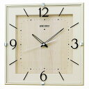 SEIKO CLOCK セイコー クロック KX398A 電波掛け時計 アナログ 四角型 アイボリー木目模様