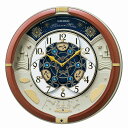 【最大2000円OFFクーポン11日(月)01:59迄】SEIKO CLOCK セイコー クロック RE601B 置き時計・掛け時計 茶メタリック 39×39×9.6cm アナログ からくり トリプルセレクション メロディ