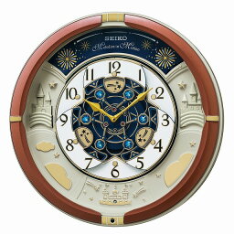 【最大2000円OFFクーポン 4/24 20:00～4/27 9:59迄】SEIKO CLOCK セイコー クロック RE601B 置き時計・掛け時計 茶メタリック 39×39×9.6cm アナログ からくり トリプルセレクション メロディ