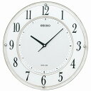 【超ポイントバック祭 最大2000円OFFクーポン17日(日)09:59迄】SEIKO CLOCK セイコー クロック SF506W 掛け時計 SOLAR+ ソーラープラス 電波 アナログ 薄型 白マーブル 模様