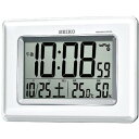 SEIKO CLOCK セイコー クロック SQ424W 電波デジタル掛け時計 ツイン・パ 掛置兼用 温湿度表示 ホワイト