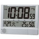 SEIKO CLOCK セイコー クロック SQ434S 時計 掛け時計 置き時計 兼用 デジタル 電波時計 温度表示 湿度表示 大型 プログラム機能