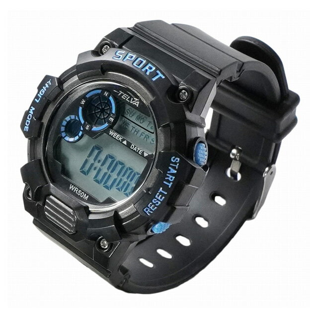 クレファー 腕時計 TELVA テルバ デジタルウオッチ TE-D280-BKB TE-D280-BKW TE-D280-EG TE-D280-LB TE-D280-LP