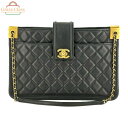 CHANEL シャネル 2WAY チェーン ショルダーバッグ ラムスキン ブラック 21番台(2015年頃)ゴールド金具 肩掛け ダブルチェーン Ginza C...