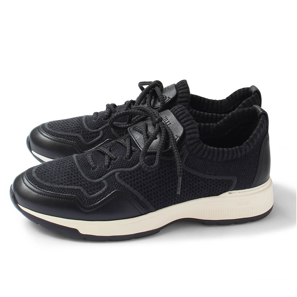 ZILLI (ジリー)ニットスニーカー ブラック 快適 軽量 メンズ おしゃれ 高級