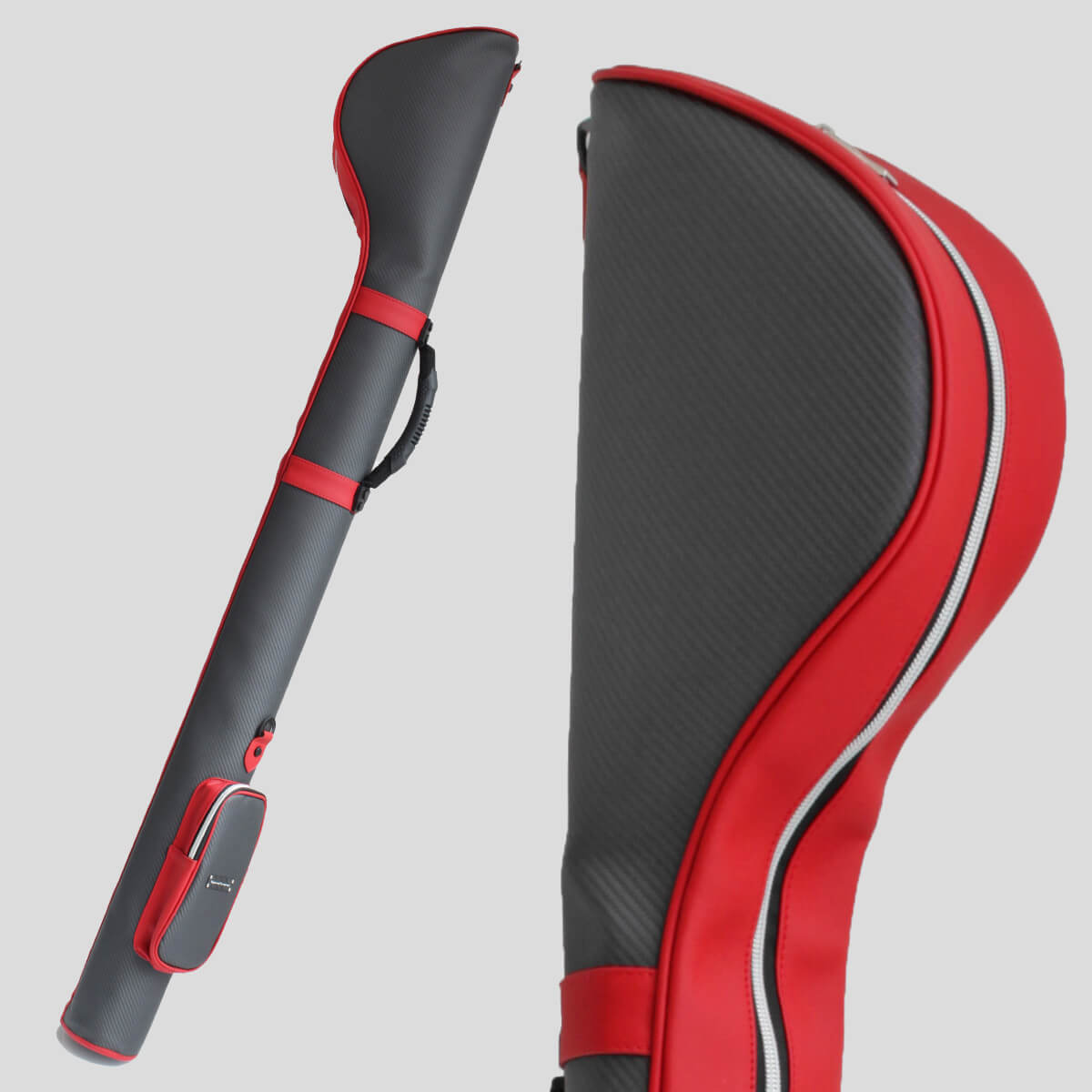 TecknoMonster (テクノモンスター)ゴルフクラブケース クラブケース ロング ゴルフバッグ ブランド カーボンファイバー カーフレザー 軽量 コンペ...