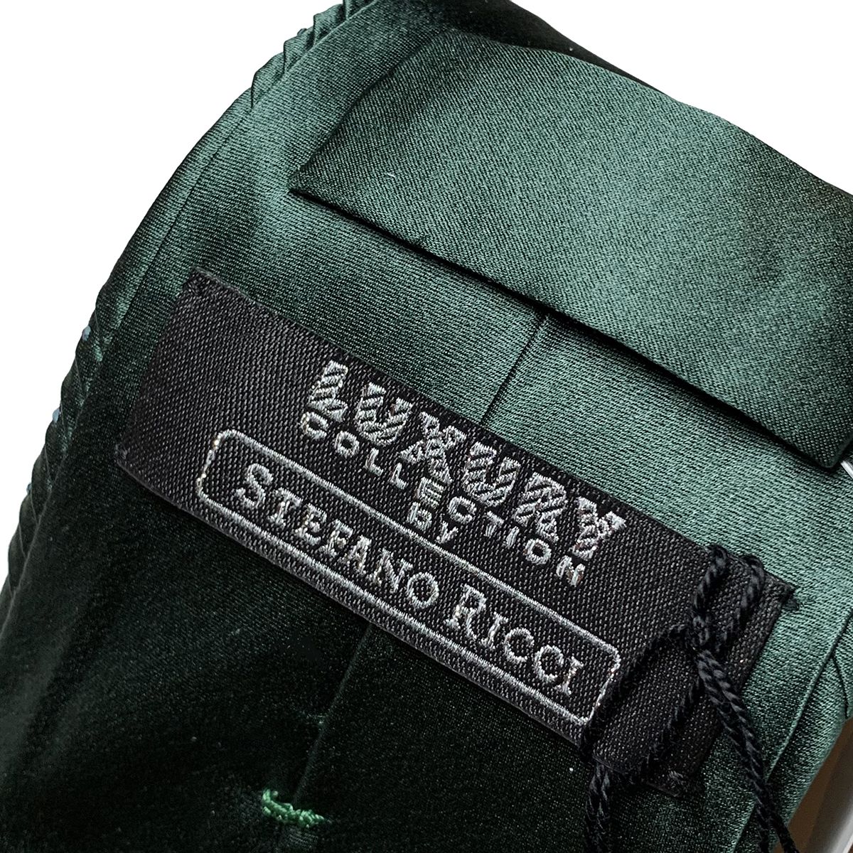 STEFANO RICCI（ステファノリッチ）プリーツネクタイ スワロフスキー ステファノリッチネクタイ グリーン