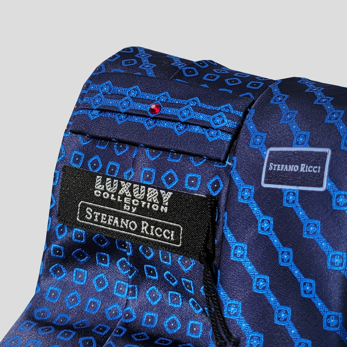 STEFANORICCI(ステファノリッチ)ネクタイステファノリッチネクタイジャガードネクタイパネルコレクションブルーイエロー