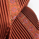 STEFANO RICCI(ステファノリッチ) スワロフスキープリーツネクタイ シルク プリーツ ブラウン ファッション メンズ 贈り物 プレゼント 高級 おし...