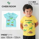 【2025サマーSALE!30%OFF】【半袖Tシャツ】チークルーム 2025春夏 #450133 恐竜図鑑Tシャツ ザウルス 恐竜 100cm 110cm 120cm 130cm 男の子 ベビー 夏物 誕生日 誕生日祝い 誕生日プレゼント 知育服 知育Tシャツ おもしろTシャツ 遊べるTシャツ トップス