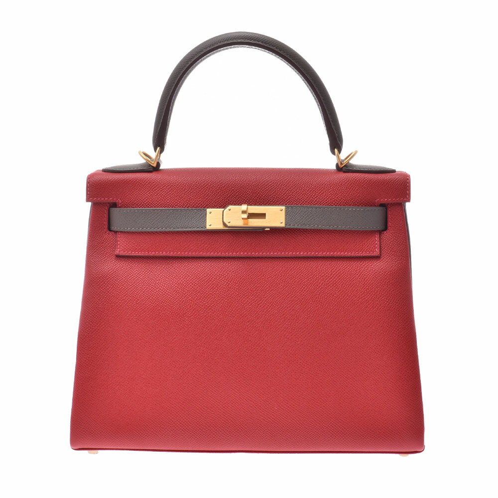 【ポイント2倍★30日限定】【最大25,000円OFFクーポン★30日まで】HERMES エルメス ケリー 28 内縫い パーソナルオーダー エタン/ルージュカザック ゴールド金具 T刻印(2015年頃) レディース ヴォーエプソン ハンドバッグ 新同 中古 銀蔵のサムネイル