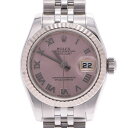 ROLEX ロレックス デイトジャスト 179174 レディース WG/SS 腕時計 自動巻き ピンクローマ文字盤 Aランク 中古 銀蔵