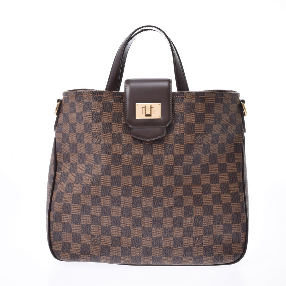 LOUIS VUITTON ルイヴィトン ダミエ カバ ローズベリー ブラウン N41177 レディース 2WAYバッグ Aランク 中古 銀蔵