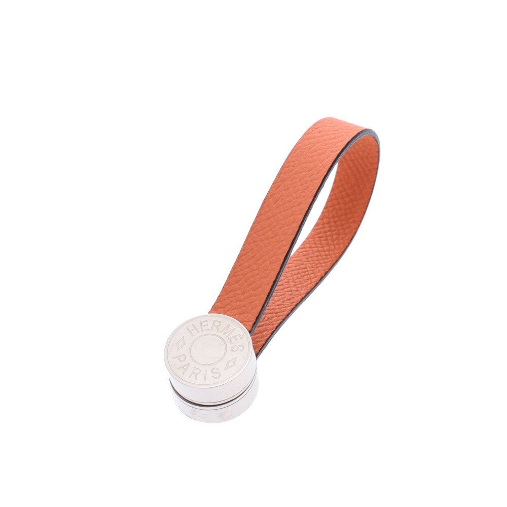 HERMES エルメス グローブホルダー セリエ金具 オレンジ シルバー金具 ユニセックス ヴォーエプソン ブランド小物 未使用 銀蔵のサムネイル