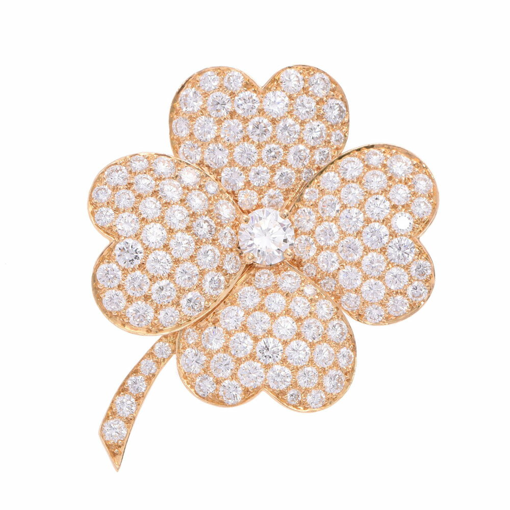 【ポイント3倍★20日限定】【最大2万円OFFクーポン★23日20時～】VAN CLEEF & ARPELS ヴァンクリーフ＆アーペル コスモ クリップ ラージ レディース K18YG/ダイヤ ブローチ Aランク 中古 銀蔵