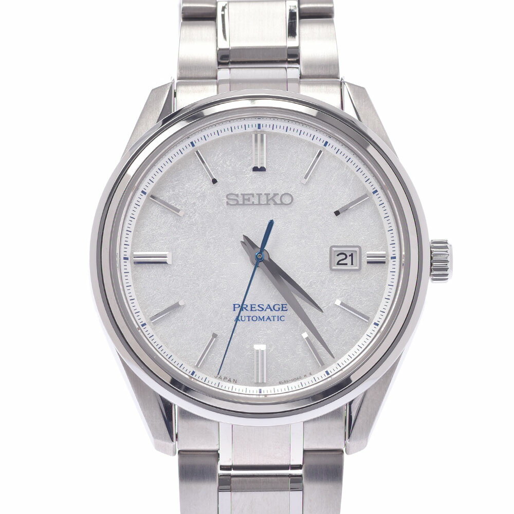 【ポイント3倍★18日限定】SEIKO セイコー プレサージュ LIMITED 6L35-00A0/SARA015 メンズ SS 腕時計 自動巻き シルバー文字盤 Aランク 中古 銀蔵