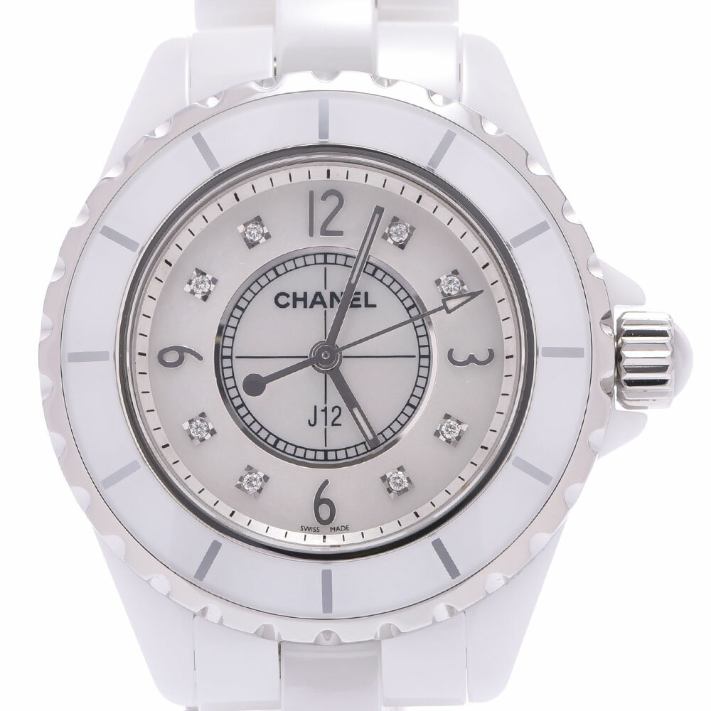 【ポイント3倍★18日限定】CHANEL シャネル J12 33mm 8Pダイヤ SS H2422  ...