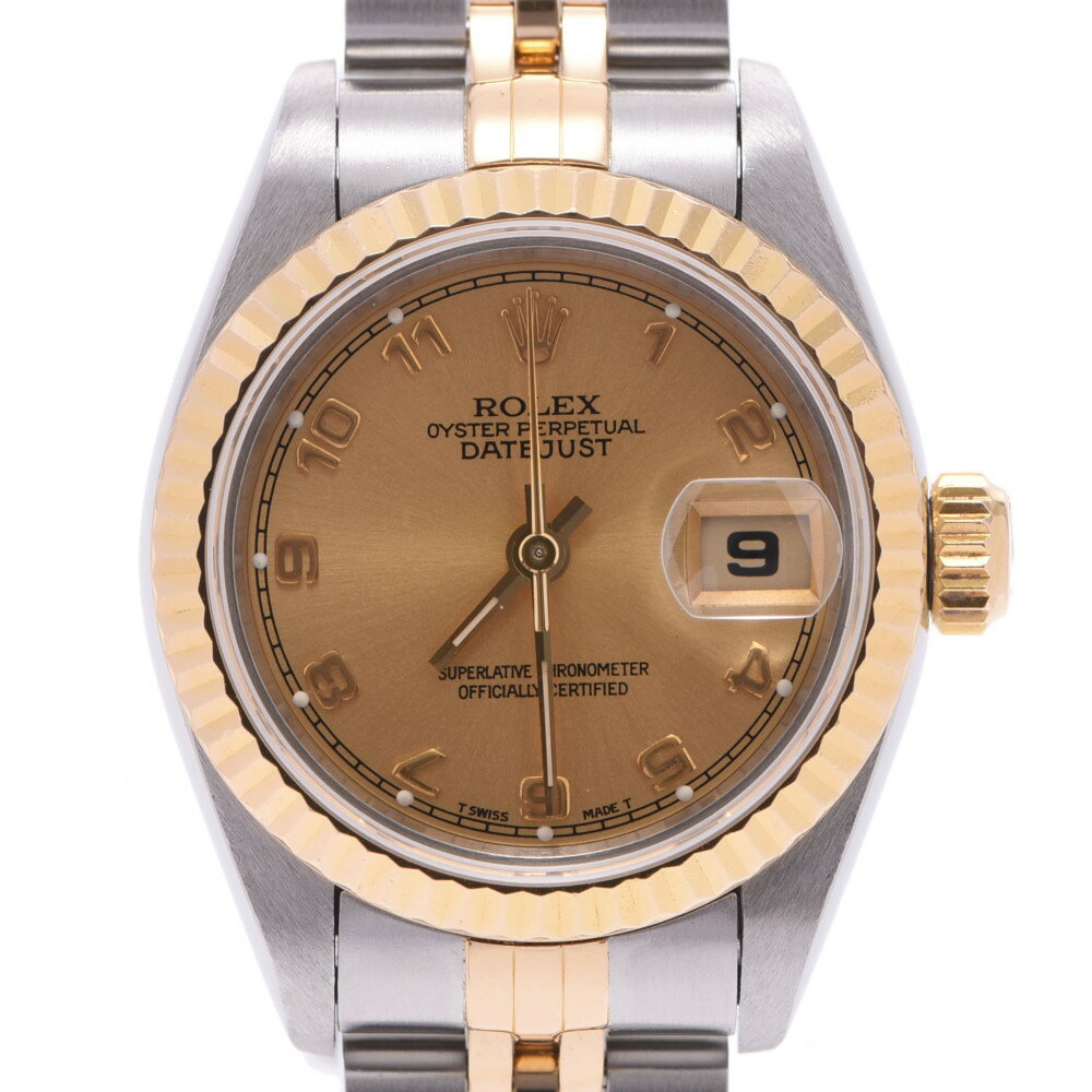 ROLEX ロレックス デイトジャスト 69173 レディース YG/SS 腕時計 自動巻き シャンパン文字盤 Aランク 中古 銀蔵