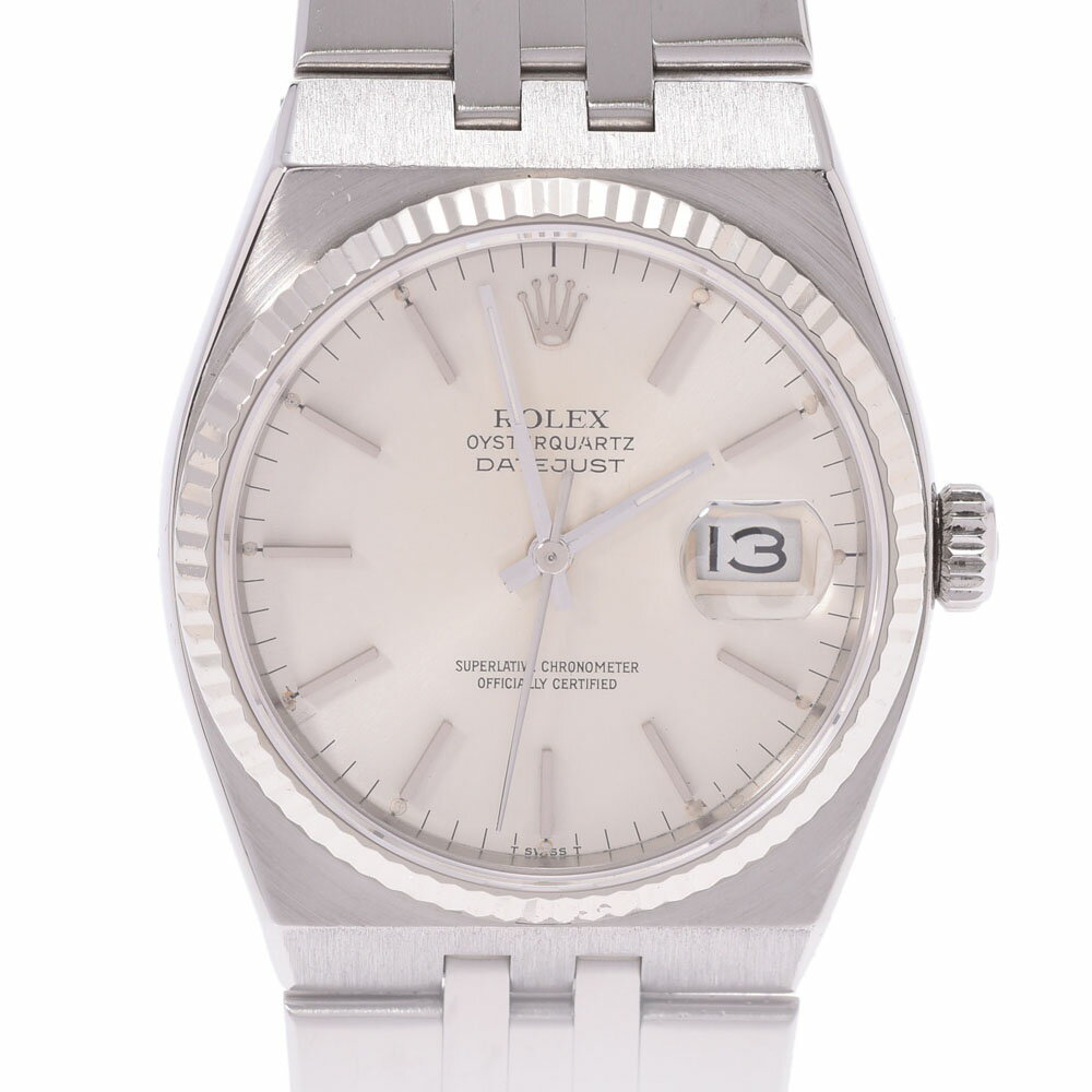 【ポイント3倍★20日限定】【最大2万円OFFクーポン★23日20時～】ROLEX ロレックス オイスタークォーツ 17014 ボーイズ WG/SS 腕時計 クオーツ シルバー文字盤 ABランク 中古 銀蔵