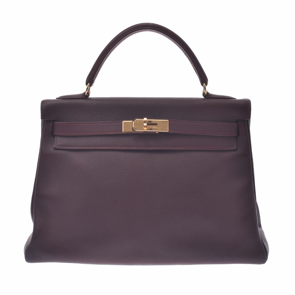 【ポイント2倍★30日限定】【最大25,000円OFFクーポン★30日まで】HERMES エルメス ケリー32 内縫い 2WAYバッグ ハバナ ゴールド金具 □A刻印(1997年頃) レディース トリヨンクレマンス ハンドバッグ Bランク 中古 銀蔵