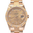 【ポイント3倍★10日限定】【最大2万円OFFクーポン★9日20時～】ROLEX ロレックス デイデイト 10Pダイヤ 18308A メンズ YG/ダイヤ 腕時計 自動巻き シャンパン文字盤 Aランク 中古 銀蔵