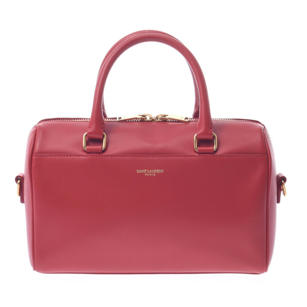 SAINT LAURENT サンローラン ベイビーダッフル 2WAYバッグ 赤 330958 レディース カーフ ハンドバッグ Aランク 中古 銀蔵のサムネイル