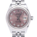 【ポイント3倍★10日限定】【最大2万円OFFクーポン★9日20時～】ROLEX ロレックス デイトジャスト 10Pダイヤ 279174G レディース SS/WG 腕時計 自動巻き ピンク文字盤 未使用 銀蔵