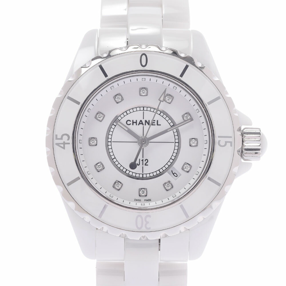 【ポイント3倍★18日限定】CHANEL シャネル J12 33mm 12Pダイヤ H1628 レデ ...