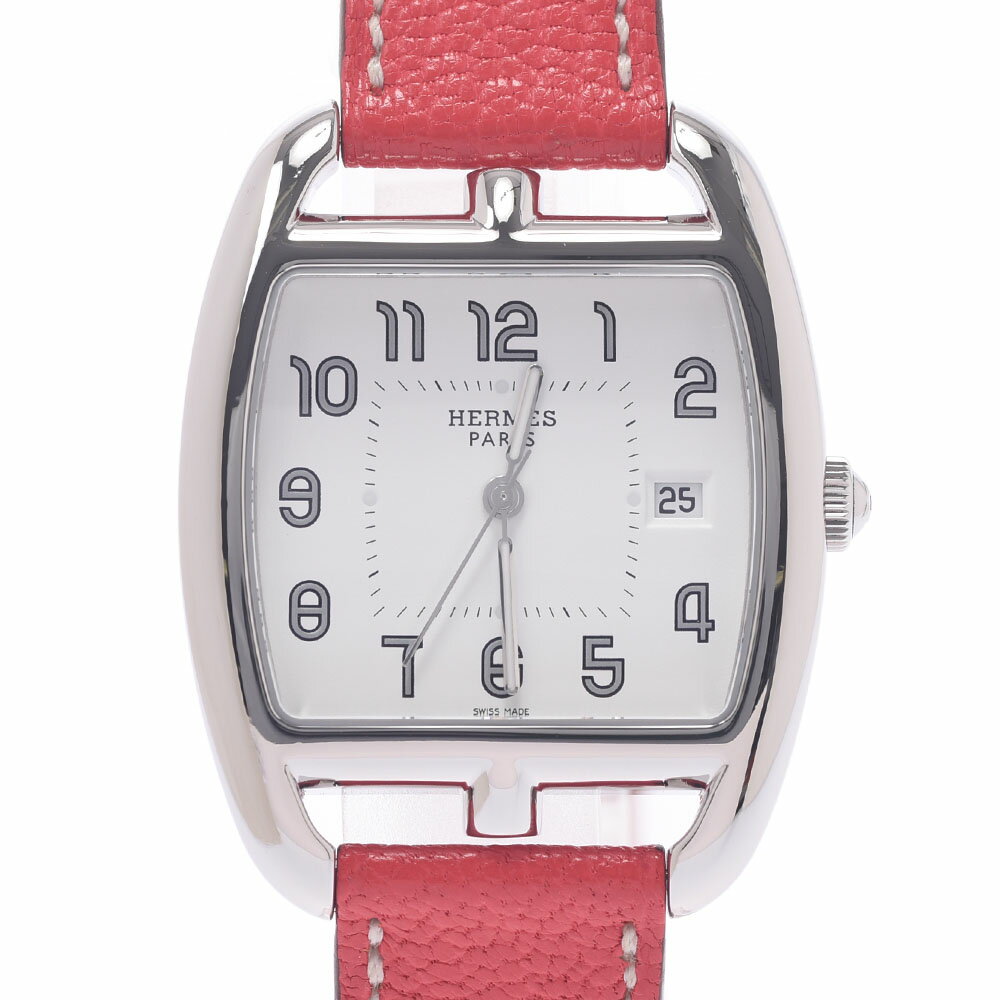 【P5倍★25日限定＆最大1万円OFFクーポン】HERMES エルメス ケープコッド ドゥブルトゥール CT1.710 レディース SS/革 腕時計 クオーツ 白文字盤 Aランク 中古 銀蔵