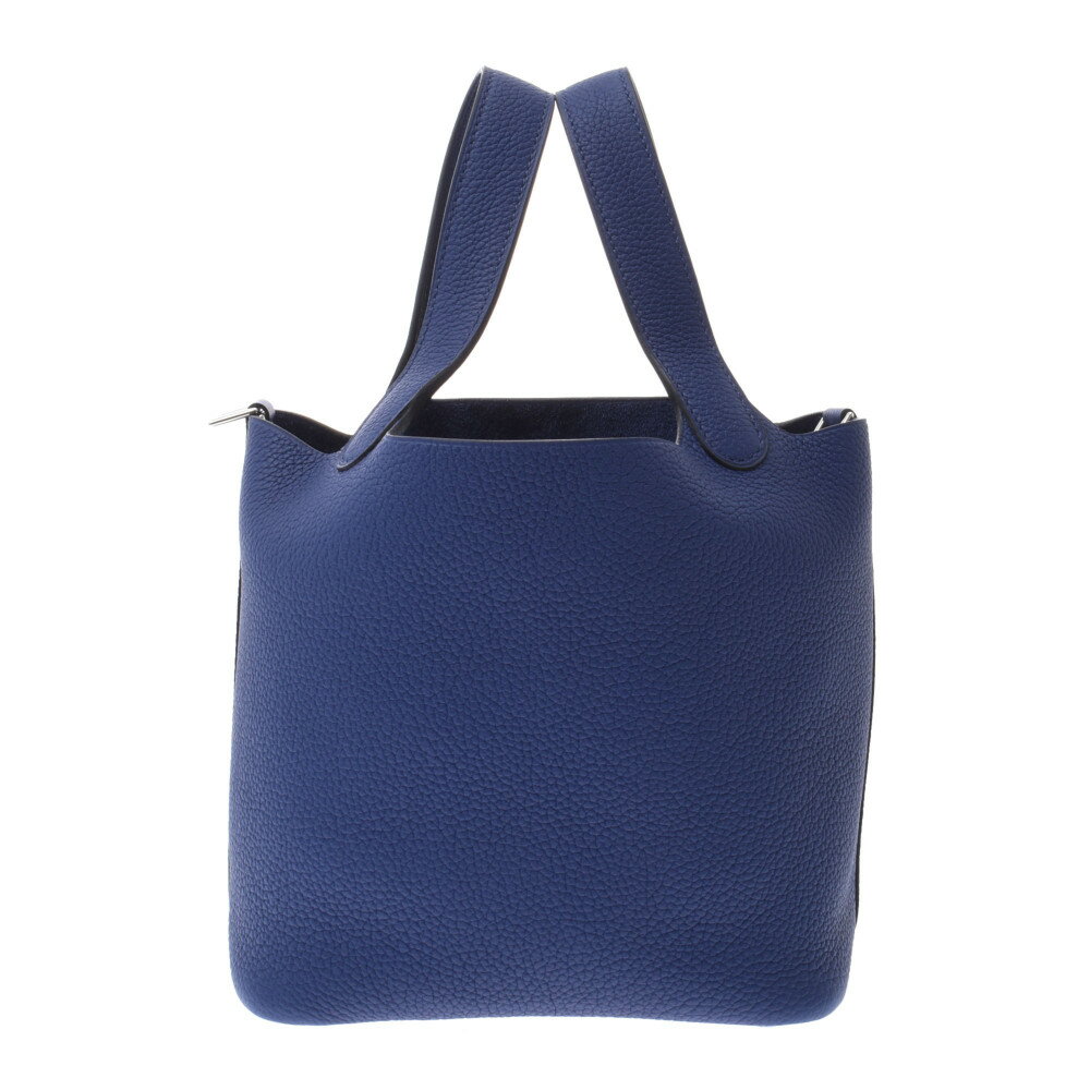 【ポイント2倍★30日限定】【最大25,000円OFFクーポン★30日まで】HERMES エルメス ピコタンロック PM ブルーサフィール シルバー金具 Y刻印(2020年頃) レディース トリヨンクレマンス ハンドバッグ 新品 銀蔵のサムネイル