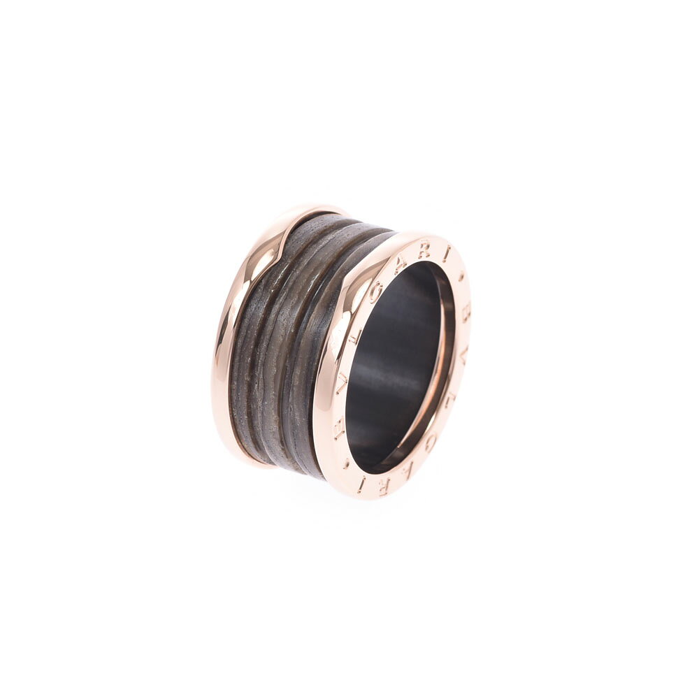 BVLGARI ブルガリ B-ZERO #56 マーブル 15号 ユニセックス K18PG リング・ ...