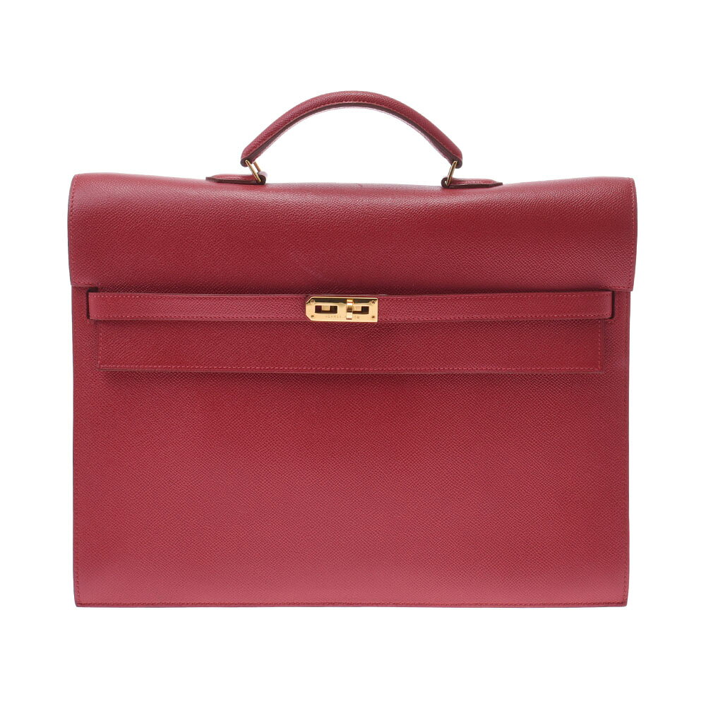 【ポイント2倍★30日限定】【最大25,000円OFFクーポン★30日まで】HERMES エルメス ケリー デペッシュ 38 ブリーフケース ルージュビフ ゴールド金具 □B刻印(1998年頃) メンズ クシュベル ビジネスバッグ Aランク 中古 銀蔵
