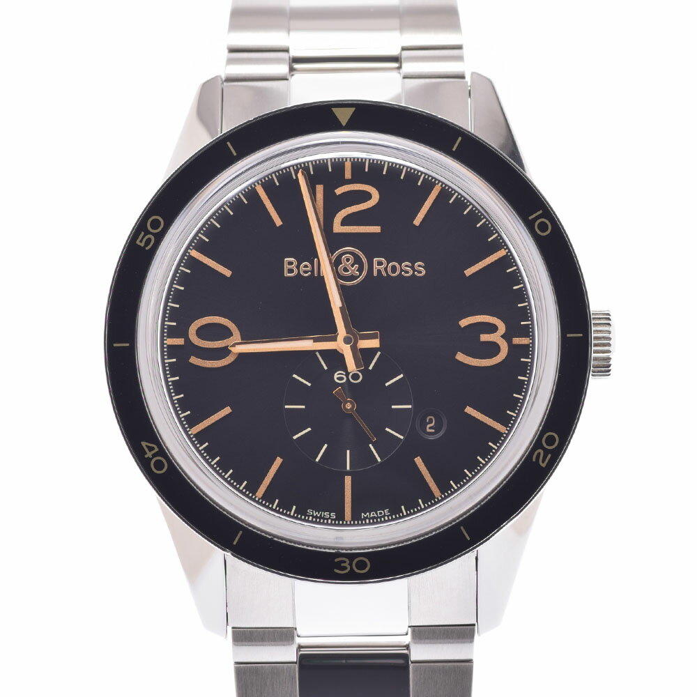 【ポイント2倍★30日限定】【最大25,000円OFFクーポン★30日まで】Bell＆Ross ベル＆ロス ヴィンテージ BR123-95-SP メンズ SS 腕時計 自動巻き 黒文字盤 Aランク 中古 銀蔵