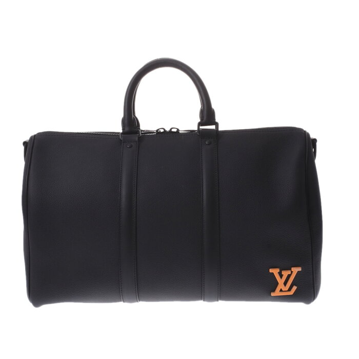 【先着順!最大15,000円OFFクーポン★31日まで】LOUIS VUITTON ルイヴィトン ダミエ ダミエディストーテッド バンドリエール40 黒 M57416 メンズ レザー ボストンバッグ 未使用 銀蔵