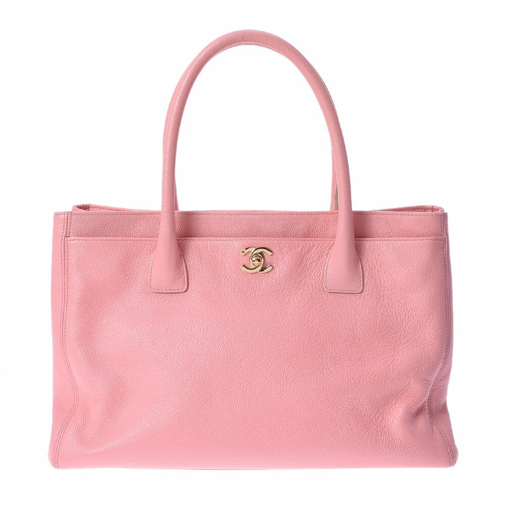 CHANEL シャネル エグゼクティブトート 2WAY ピンク ゴールド金具 レディース ソフトキャビアスキン トートバッグ ABランク 中古 銀蔵のサムネイル