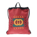 【最大2万円OFFクーポン★1日～】GUCCI グッチ ドローストリング バックパック ロゴプリント ...